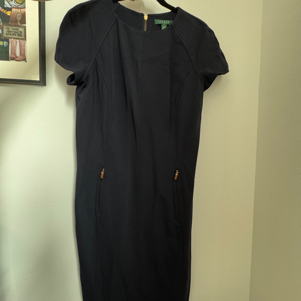 NWTDark Navy Ralph Lauren Black Midi Dress